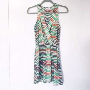 Parker Silk Faux Wrap Racerback Back Dress